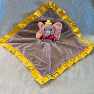 itty bittys Dumbo Lovey w Gold Yellow Satin Trim Security Blanket Lovey 14" Squ